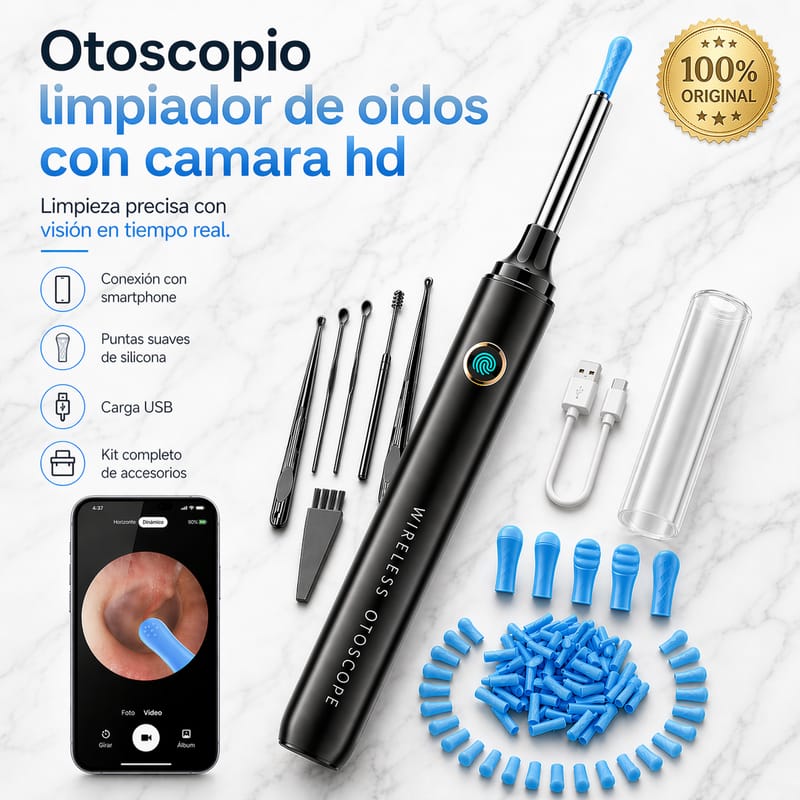 Otoscopio limpiador de oídos con cámara HD Envío GRATIS